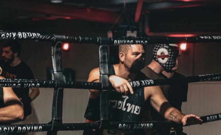 Jake coaching in the ring at Legacy Gym